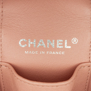 Chanel Lambskin Top Handle Vanity Case with Chain Pink