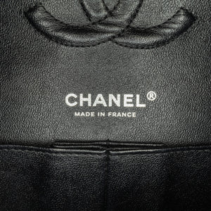 Chanel Medium Classic Patent Double Flap Black