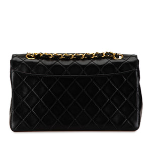 Chanel CC Matelasse Lambskin Flap Crossbody Bag Black