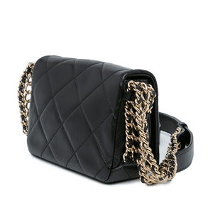 Chanel Mini Quilted Lambskin Multi Chain Flap Black