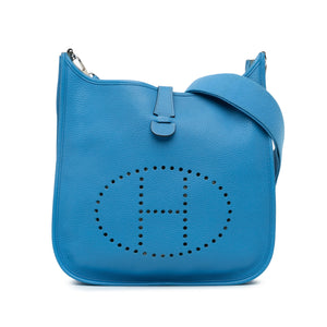 Hermès Clemence Evelyne III GM Blue