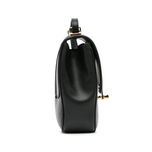 Gucci Leather Equestrian Crossbody Black