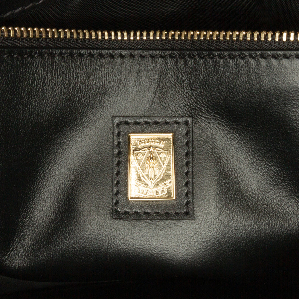 Gucci Leather Equestrian Crossbody Black