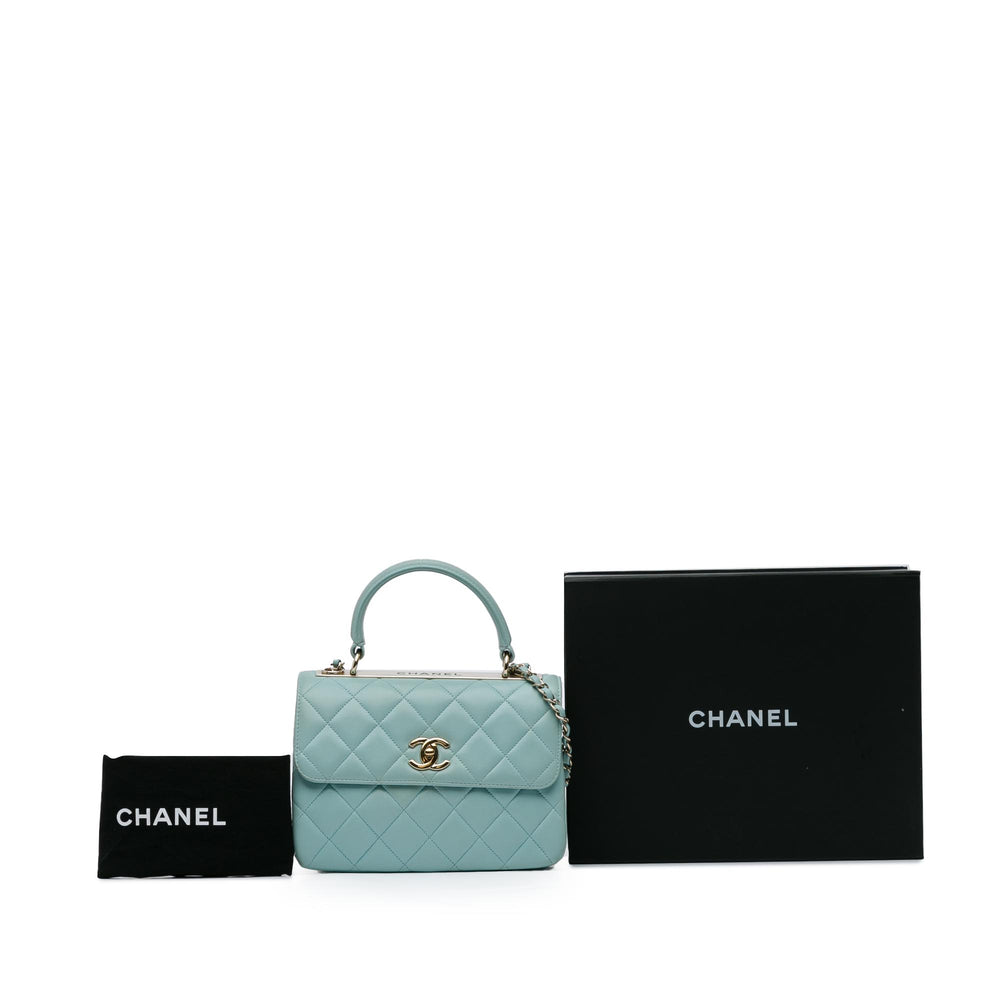 Chanel Small Lambskin Trendy CC Flap Blue